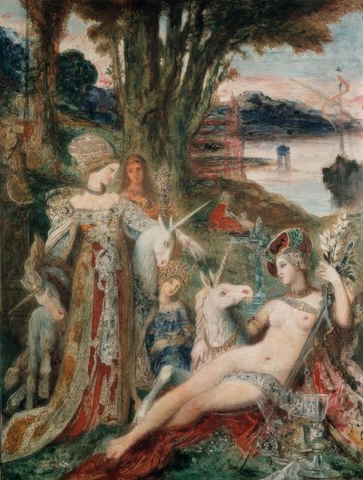 Os unicórnios de Gustave Moreau
